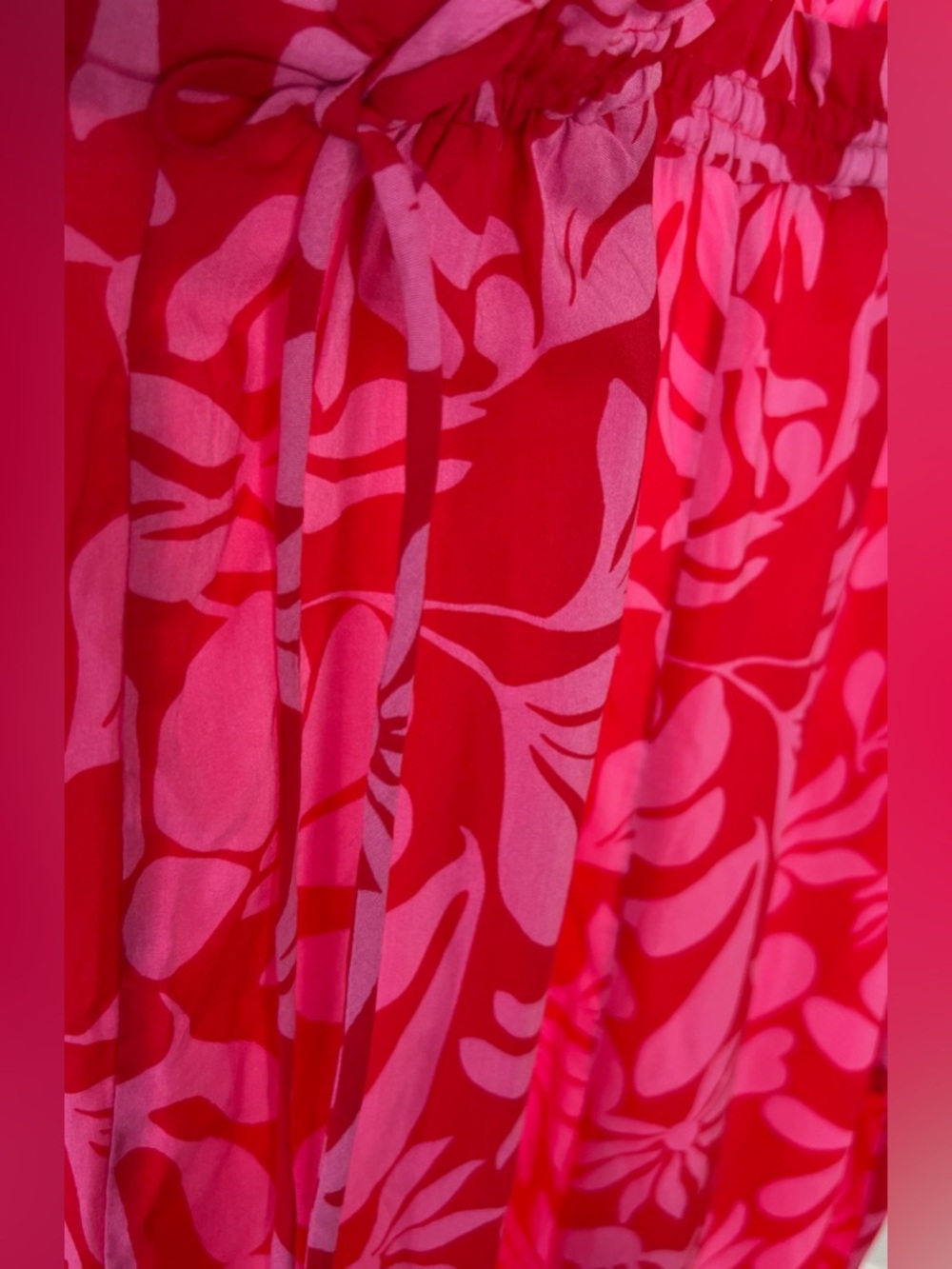 Red & Pink Floral Pants - Picture 3 of 7